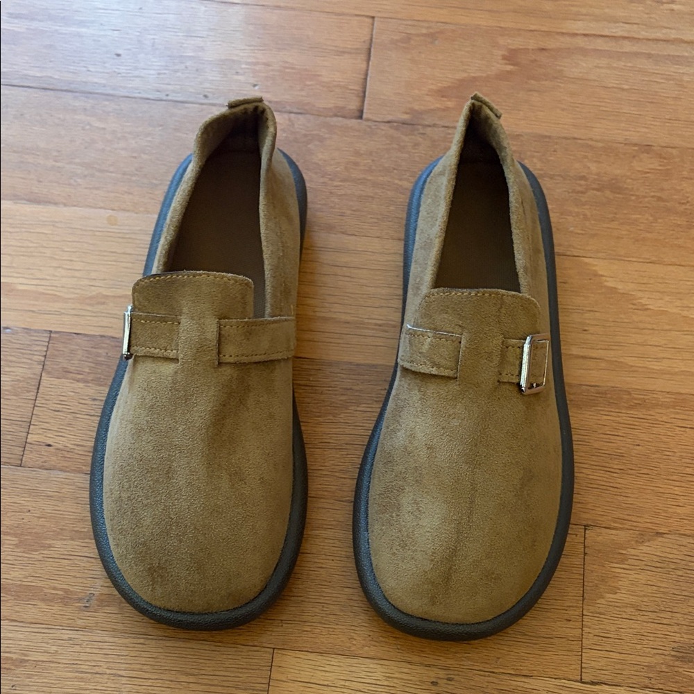 SHEIN Tan/Brown Suede Loafers